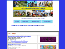 Tablet Screenshot of durhamsummercamps.com